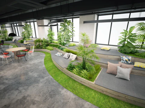 Office Relax space modern 3D Model