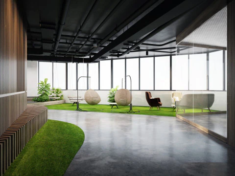 Office Relax space modern 3D Model
