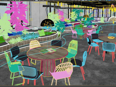 Office Relax space modern 3D Model