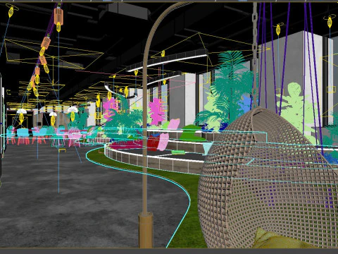 Office Relax space modern 3D Model