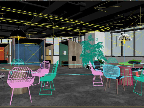 Office Relax space modern 3D Model