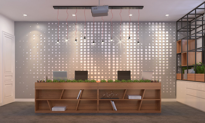 Office Reception modern 3D Model .c4d .max .obj .3ds .fbx .stl .blend 