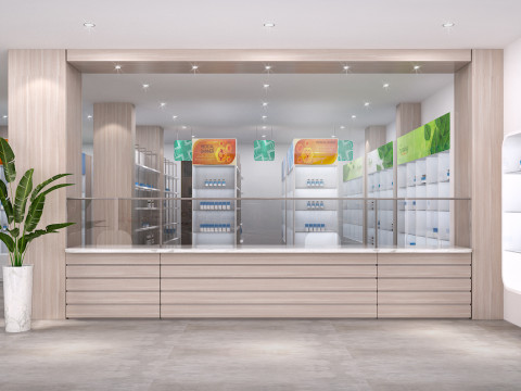 Drugstores interior modern 1 Modello 3D