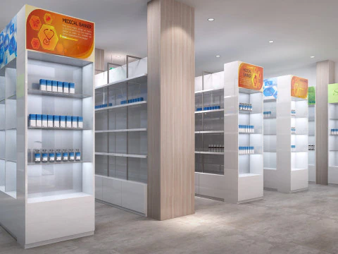 Drugstores interior modern 1 3D Model