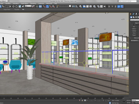 Drugstores interior modern 1 Modello 3D