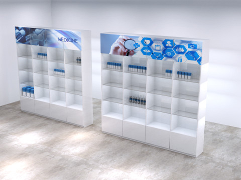 Drugstores interior modern 1 Modello 3D