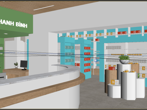Drugstores interior modern 2 3D Model