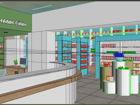 Drugstores interior modern 2 3D Model