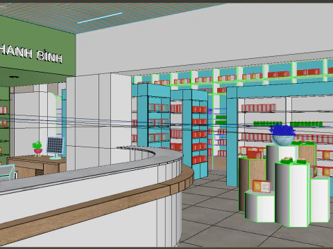 Drugstores interior modern 2 3D Model