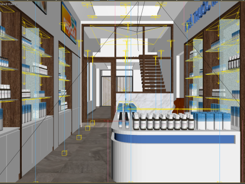 Drugstores interior modern 3 Modello 3D