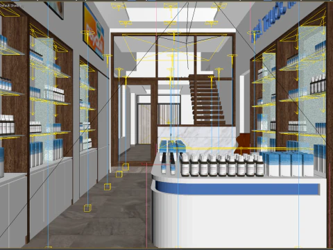 Drugstores interior modern 3 3D Model