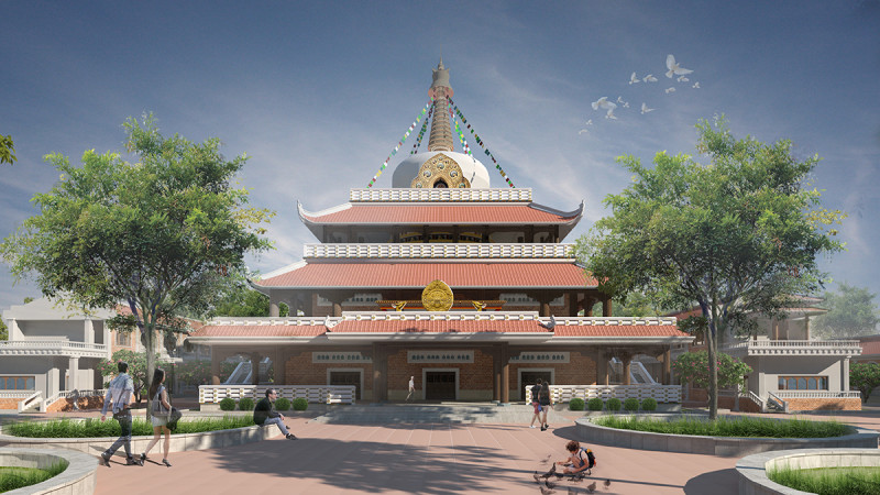 Tibet Pagoda Model 3D .c4d .max .obj .3ds .fbx .stl .blend 