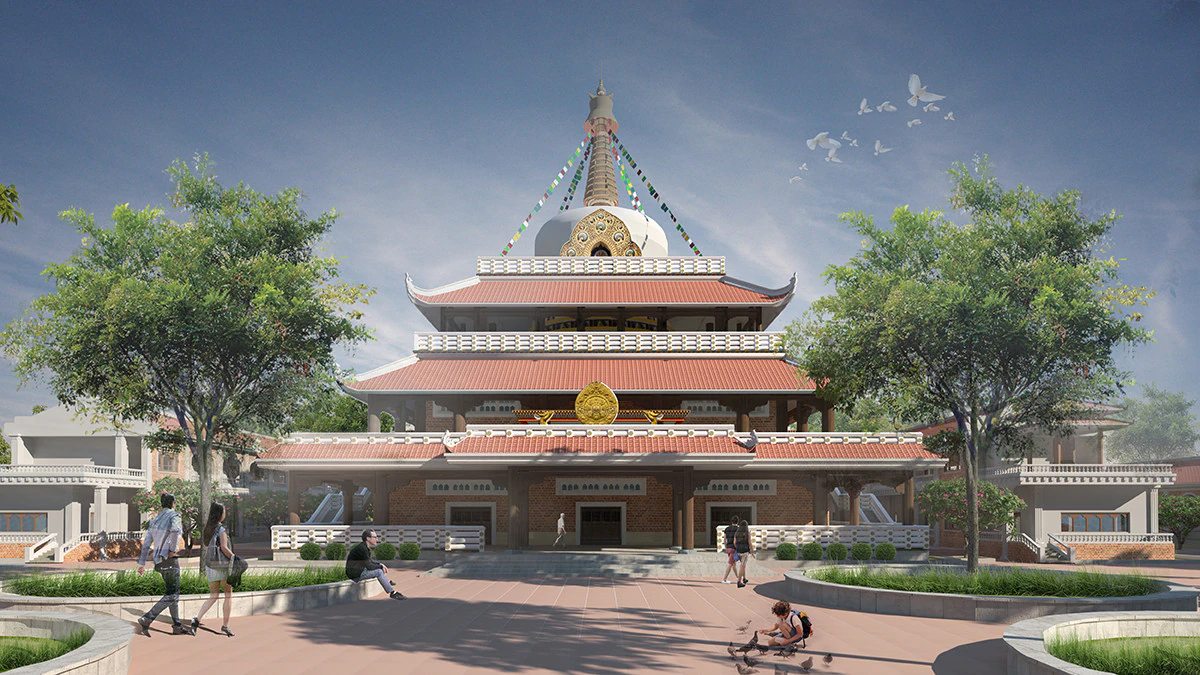 Tibet Pagoda 3D Model .c4d .max .obj .3ds .fbx .stl .blend