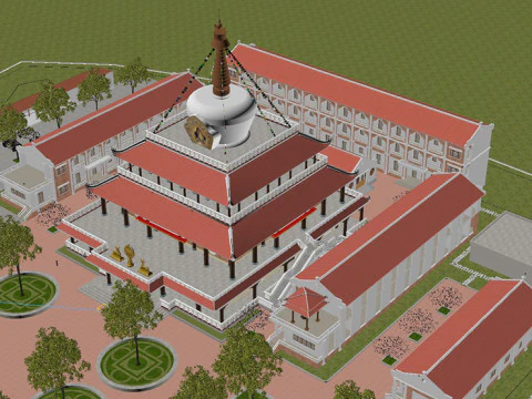 Tibet Pagoda 3D Model