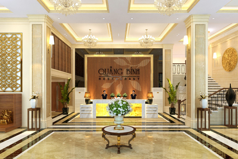 Reception restaurant tropical 3D 模型 .c4d .max .obj .3ds .fbx .stl .blend