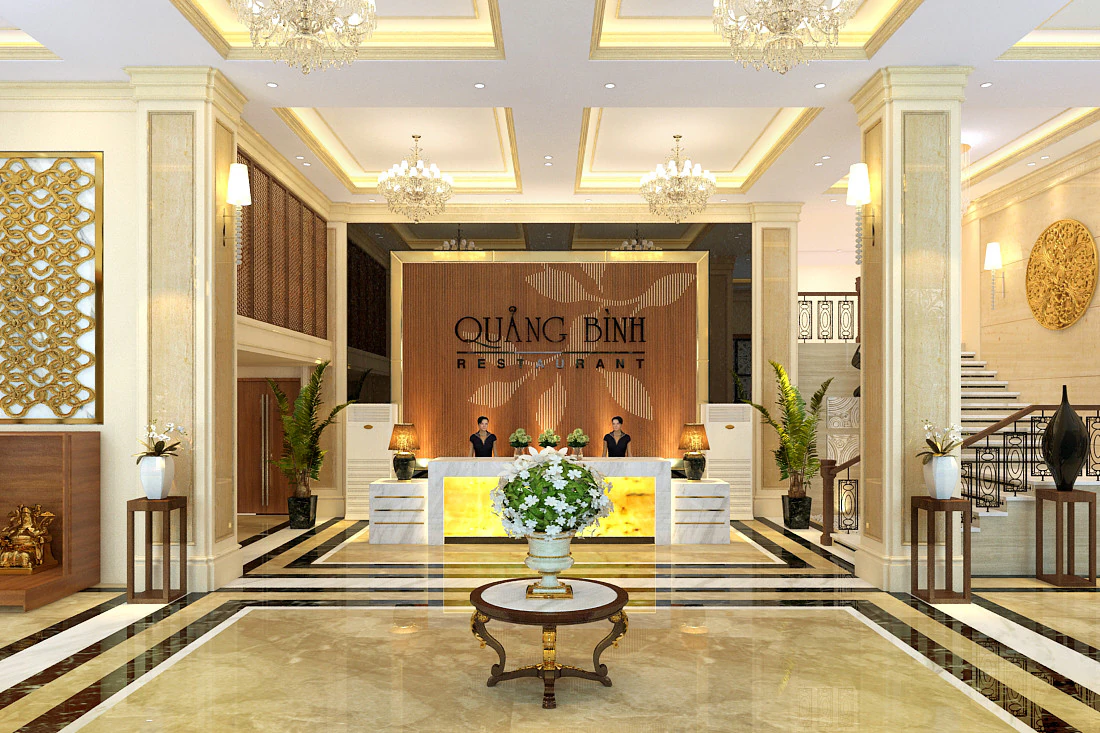 Reception restaurant tropical 3D Model .c4d .max .obj .3ds .fbx .stl .blend 