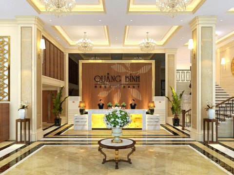 Reception restaurant tropical 3D Model