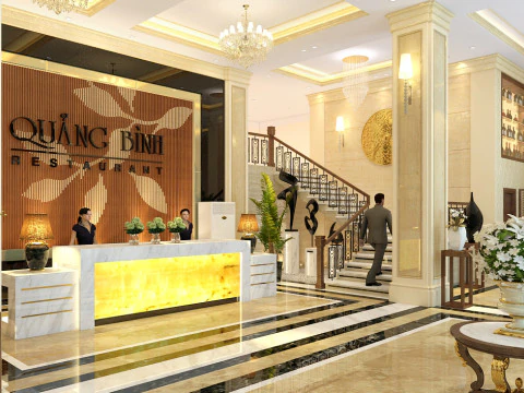 Reception restaurant tropical 3D Model