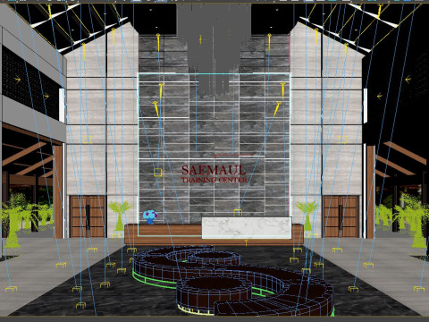 School reception tropical Modelo 3D