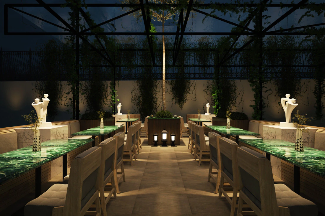 Restaurant luxury 3D Model .c4d .max .obj .3ds .fbx .stl .blend 