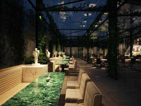 Restaurant luxury Modèle 3D