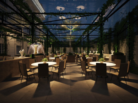 Restaurant luxury Modèle 3D