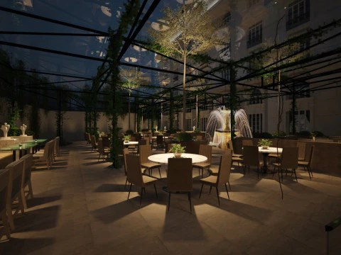 Restaurant luxury 3D Model