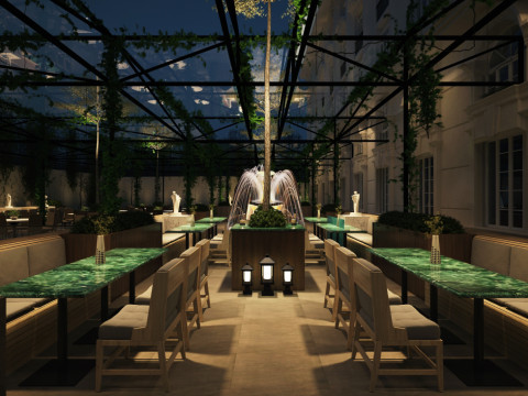 Restaurant luxury Modèle 3D