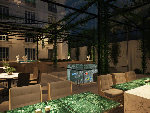 Restaurant luxury 3D Model