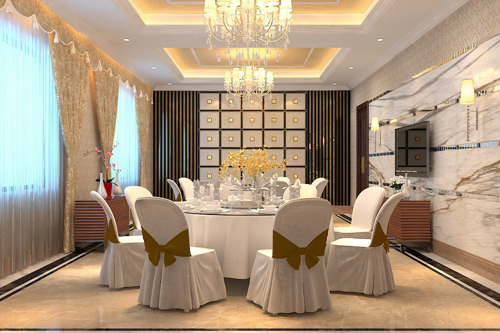 Restaurant room luxury 1 3D Model .c4d .max .obj .3ds .fbx .stl .blend 