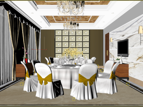 Restaurant room luxury 1 Modelo 3D