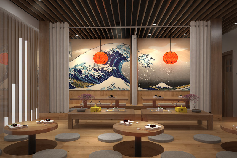 Restaurant room luxury 3 Model 3D .c4d .max .obj .3ds .fbx .stl .blend 