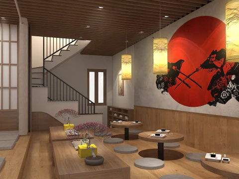 Restaurant room luxury 3 3D Model