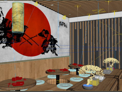 Restaurant room luxury 3 Model 3D