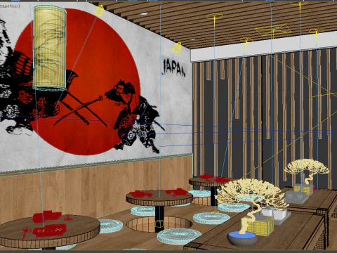 Restaurant room luxury 3 3D Model