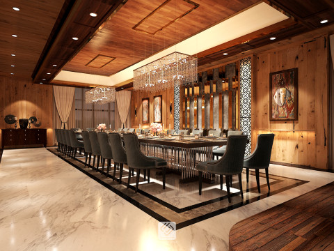 Restaurant room luxury 4 Modelo 3D