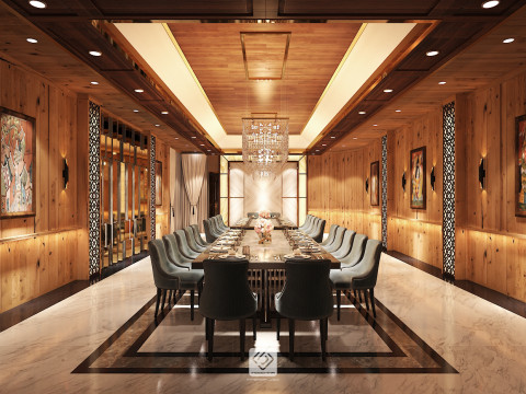 Restaurant room luxury 4 Modelo 3D