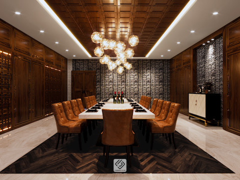 Restaurant room luxury 5 3D Модель
