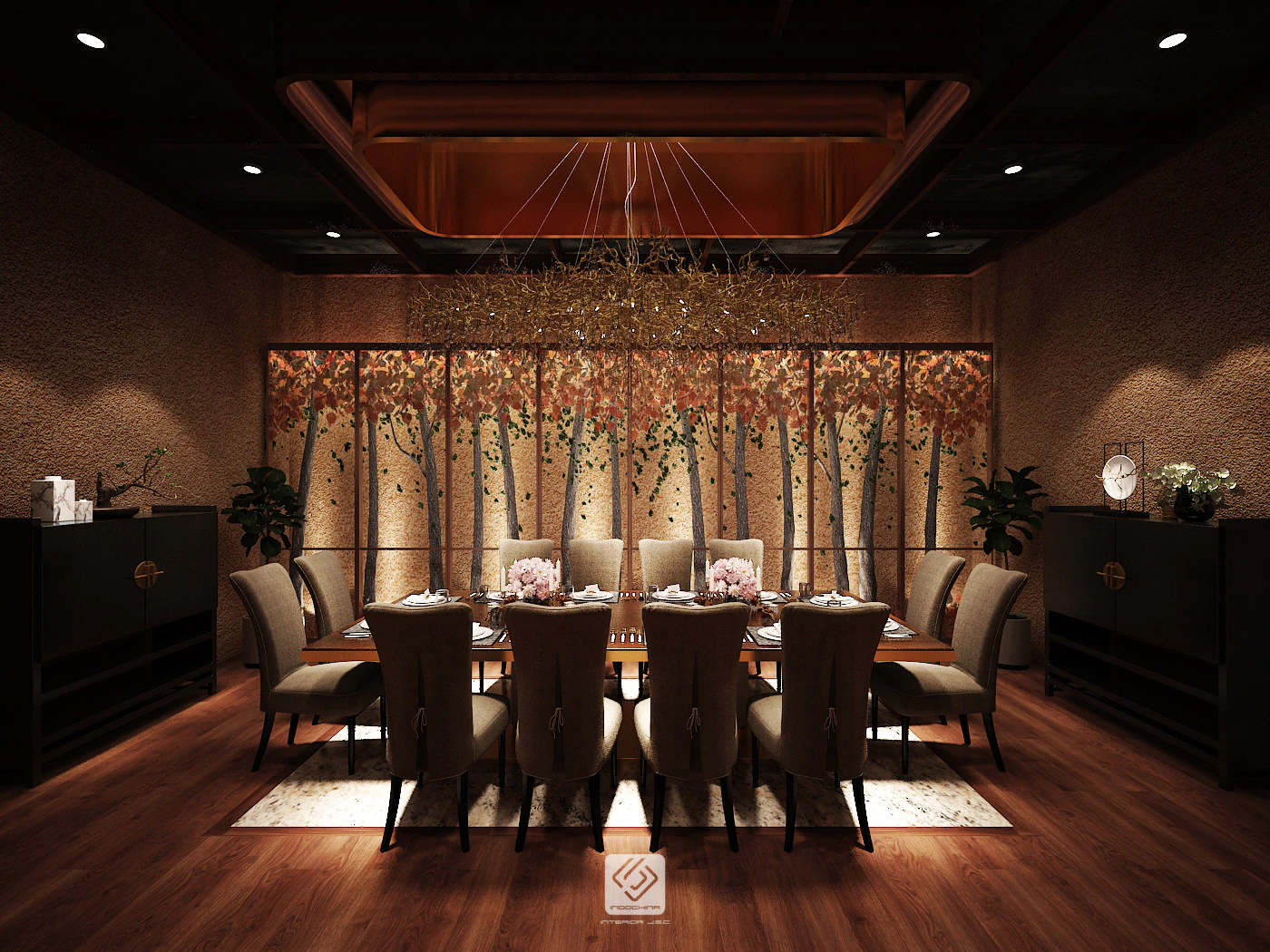 Restaurant room luxury 6 3D Model .c4d .max .obj .3ds .fbx .stl .blend 