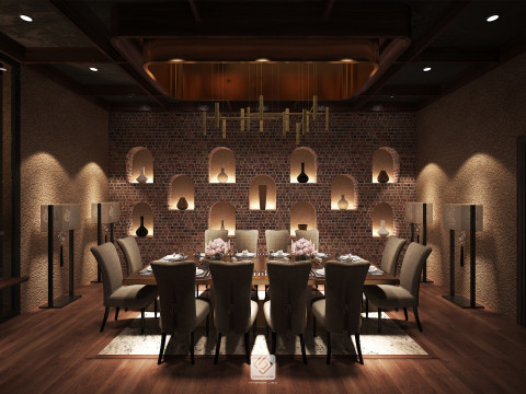 Restaurant room luxury 6 Model 3D