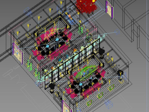 Restaurant room luxury 6 Model 3D