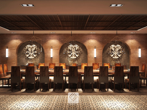 Restaurant room luxury 7 Model 3D
