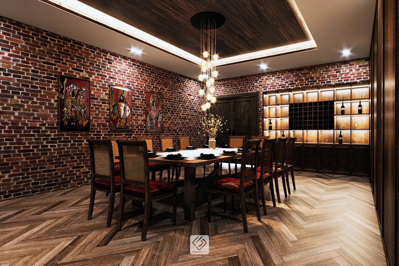 Sala ristorante lusso 8 Modello 3D .c4d .max .obj .3ds .fbx .stl .blend 