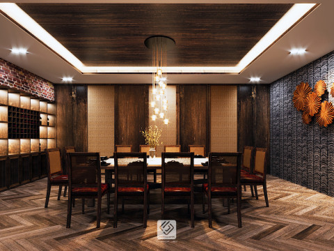 Restaurant room luxury 8 3D Model