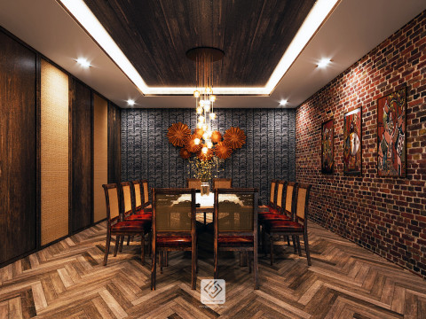 Restaurant room luxury 8 3D Model