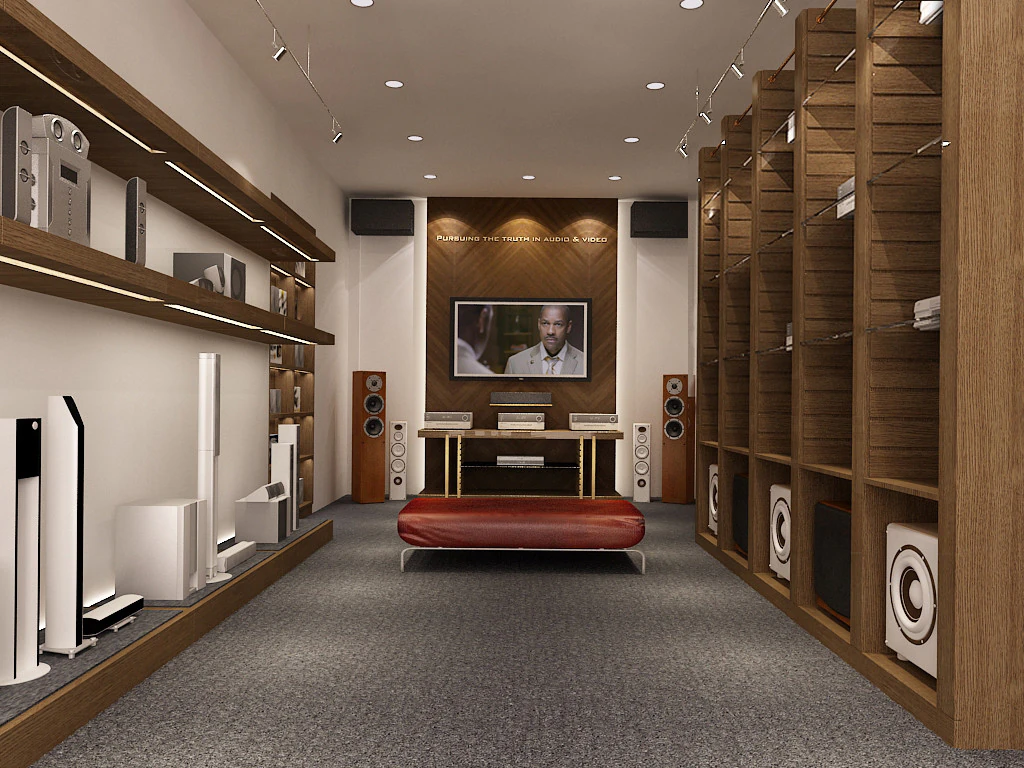 Highend Audio Store modern 3D Model .c4d .max .obj .3ds .fbx .stl .blend 