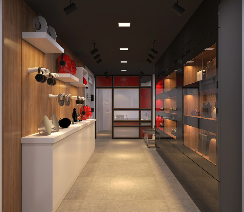 Highend Audio Store modern 2 3D Model .c4d .max .obj .3ds .fbx .stl .blend 