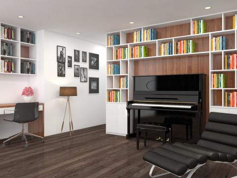 Study room modern 3Dモデル