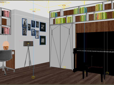 Study room modern 3Dモデル