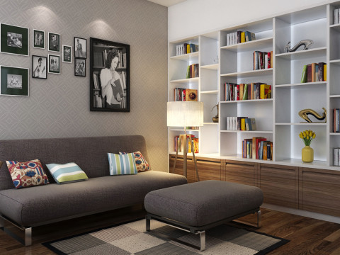 Study room modern 2 3D मॉडल